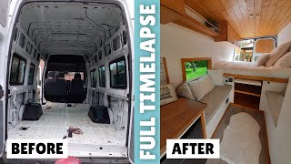 Minibus Campervan Conversion  FULL TIMELAPSE in 10 Minutes  DIY Van Self Build [upl. by Namad]