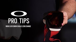 RIDGELOCK SNOW GOGGLE LENS CHANGE  OAKLEY PRO TIPS [upl. by Latimore461]