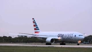 LOUD ONE WORLD AMERICAN 777 Taking Off from Miami InternationalFL [upl. by Rehpotsirk]