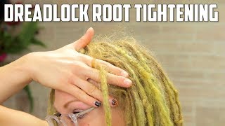 Easy Way to Tighten Dreadlock Roots  What What [upl. by Hadeis33]