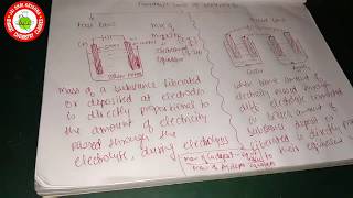 Faraday law of electrolysis  first law and second law  ELECTROCHEMISTRY  CLASS12  BCC [upl. by Bergstein]