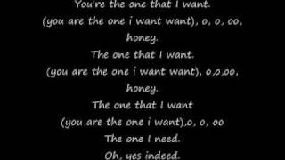 Grease  Youre The One That I Want  Lyrics [upl. by Ymerej666]