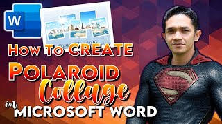 How to Create Polaroid Collage in Microsoft Word  Video Tutorial [upl. by Grizel198]