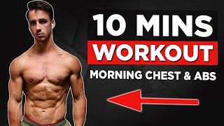 10 MIN HOME CHEST amp ABS WORKOUT NO EQUIPMENT [upl. by Assel]