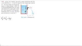 Exercícios  Hidrodinâmica  capítulo 14 problemas 53 56 62 e 65 da 8ª edição  Halliday vol 2 [upl. by Cutcheon]