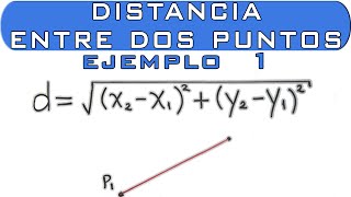 Distancia entre dos puntos Ejemplo 1 [upl. by Naget]