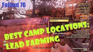 Fallout 76 Best CAMP Locations Lead Farming [upl. by Anitirhc]