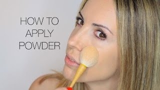 BASICS HOW TO APPLY LOOSE OR PRESSED POWDER MAKEUP TUTORIAL [upl. by Perni]