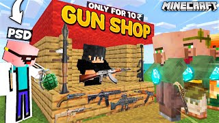 I OPENED A GUN SHOP IN MINECRAFT [upl. by Ahsieat23]