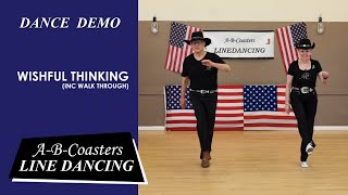 WISHFUL THINKING  Line Dance Demo amp Walk Through [upl. by Arracahs]