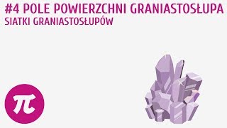 Pole powierzchni graniastosłupa Siatki graniastosłupów 4  Graniastosłupy [upl. by Niarfe]