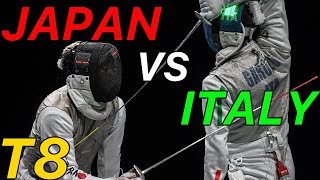 Tokyo 2021 Quarterfinal Japan v Italy  Olympic Fencing  Mens Foil Team Highlights [upl. by Ailegra]