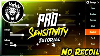 Best Sensitivity Settings  No Recoil in Pubg Mobile [upl. by Alaek440]