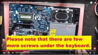 Lenovo Ideapad 100  Replace or Upgrade HDD to SSD [upl. by Santos120]