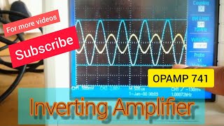 Inverting Amplifier Using Opamp  Circuit Diagram  Breadboard WiringOutput on DSO [upl. by Annij]