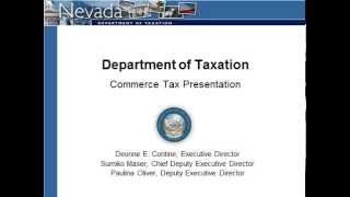 Nevada Commerce Tax Information [upl. by Acirt]