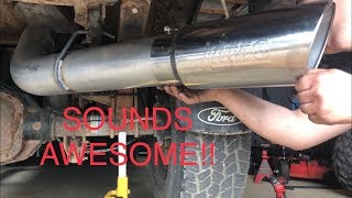 5in MBRP EXHAUST 60 Powerstroke DETAILED INSTALL [upl. by Adanama338]