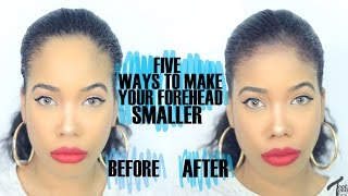 How To  5 EASY Ways To Make Your Forehead Look SMALLER [upl. by Enylrac544]