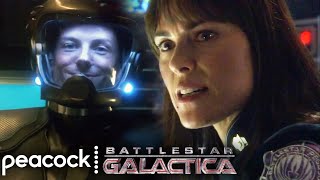 Battlestar Galactica  Pegasus Vs Galactica [upl. by Annaitsirk]