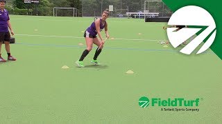 The Shuttle │ Passing Drill │ Field Hockey Training with Amy Cohen [upl. by Tedda]