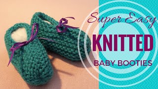 Knitted Baby Booties Super Easy [upl. by Silyhp]