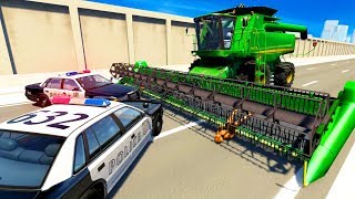 WILD POLICE ROADBLOCK amp BLOCKADE CRASHES AND FAILS  BeamNG Drive Crash Test Compilation Gameplay [upl. by Eseela]