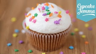 The Perfect Vanilla Cupcake Recipe  Cupcake Jemma [upl. by Idnat908]