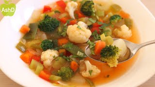 Cómo hacer SOPA DE VERDURAS Casera y Saludable SIN grasa [upl. by Linetta603]