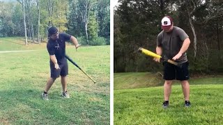 Baseball Fan Performs Mesmerising Tricks With Bat [upl. by Akselav309]