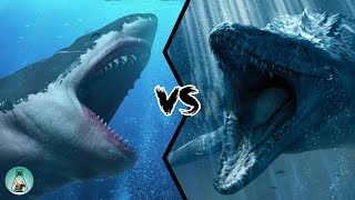 MEGALODON VS MOSASAURUS  Who Would Win [upl. by Amirak]