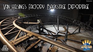 Movie Park Germany  Backstage Indoor Coaster  Van Helsings Factory  english subtitles [upl. by Eeram]