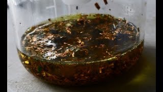 Dissolving Computer Scrap Gold in Aqua Regia [upl. by Iroc657]