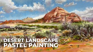 Landscape Painting with Pastels  Desert [upl. by Emlyn304]