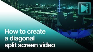How to create diagonal split screen effect in VSDC [upl. by Egide]