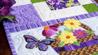 Easy Pieced Table Runner Series  May  a Shabby Fabrics Tutorial [upl. by Eleda]