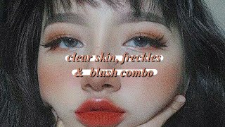 combo   clear skin freckles amp blush subliminal [upl. by Aldis]