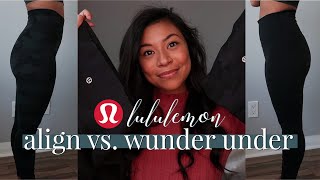 Lululemon Align vs Wunder Under Leggings ComparisonTryOn Review [upl. by Emera]