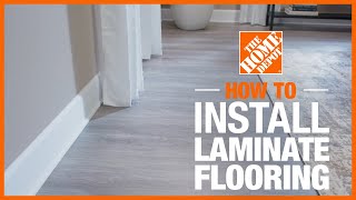 How to Install Laminate Flooring  The Home Depot [upl. by Neenej]