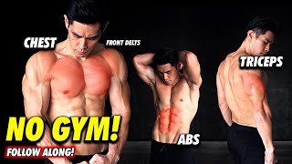 No Equipment Chest Triceps amp Abs [upl. by Ahsenav]