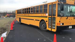 School Bus class B skills parallel parking International RE Transit [upl. by Allison]