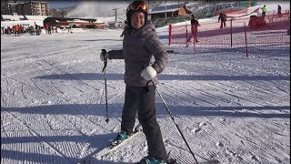 Beginner ski lesson 1 with Deb Armstrong intro equipment and movement [upl. by Skippie]