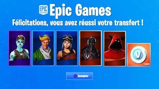 COMMENT TRANSFÉRER DES SKINS VBUCKS sur FORTNITE [upl. by Chemaram]