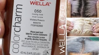 WELLA 050 COOLING VIOLET USED AS A TONER  GET GREY HAIR [upl. by Cown]