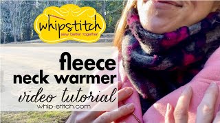 Fleece Neck Warmer Video Tutorial Whipstitch [upl. by Rosamund]