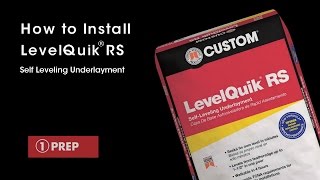 How to Install LevelQuik RS SelfLeveling Underlayment [upl. by Eddana]