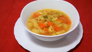 SOPA DE VERDURAS Y PASTA qué delicia [upl. by Aryt]