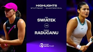 Iga Swiatek vs Emma Raducanu  2024 Stuttgart Quarterfinal  WTA Match Highlights [upl. by Eloc427]