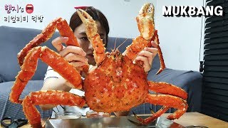 리얼먹방 킹크랩 먹방 ★ 남은 내장에 밥비벼먹기ㅣKing Crab 🦀ㅣREAL SOUNDㅣASMR MUKBANGㅣEATING SHOWㅣ [upl. by Dnalkrik]