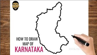 How To Draw Karnataka Map [upl. by Jeannie535]