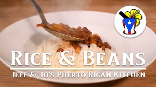 How to make Puerto Rican Rice and Beans  Simple Recipe [upl. by Fendig]